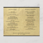 Chronologie et programme Mariage noir et or chic (Dos)