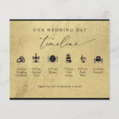 Chronologie et programme Mariage noir et or chic (Devant)