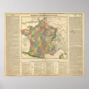 Chronologie kaart Frankrijk Poster