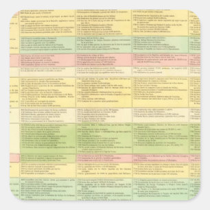 Chronologische kaart van de Verenigde Staten Vierkante Sticker