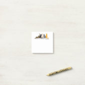 Chronométrez avec des notes de post-it de chats (Sur un bureau)