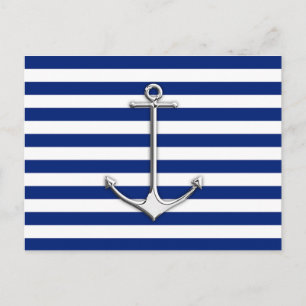 Chroom als dun anker op neusbanden briefkaart