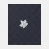 Chroom als een aple lef op een echt koolstofvezel  fleece deken (Voorkant)