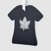 Chroom als een aple lef op koolstofvezelstijl ornament (voorkant)