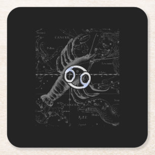 Chroom als kankerdierentuin op Hevelius Vierkante Kartonnen Onderzetter