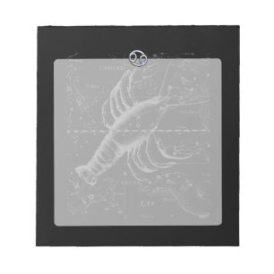 Chroom als kankerteken op Hevelius Engraving Notitieblok