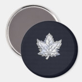 Chroom als leder van een aple op koolstofvezel afd magneet (Voorkant / Achterkant)