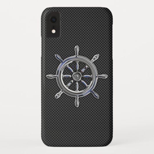 Chroom als neusachtig wiel op koolstofvezel Case-Mate iPhone case (Achterkant)