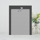 Chroom als Sagittarius-teken Carbon Fiber Print (Staand voorkant)