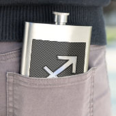 Chroom als Sagittarius-teken Carbon Fiber Print Flacon (Voorbeeld)