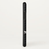 Chroom Anchor Leather Checkers Nautical Lifestyle Case-Mate iPhone Case (Achterkant/rechts)