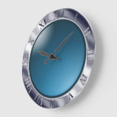 Chroom en glas grote klok (Hoek)