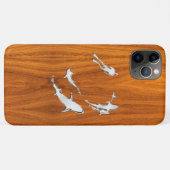 Chroom like Diver with Sharks Silhouettes Case-Mate iPhone Case (Achterkant (horizontaal))