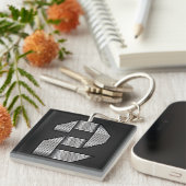 Chroom nummer twee Sleutelhanger (Voorkant Rechts)