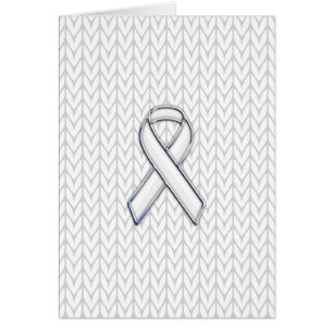 Chroom on White Knit Ribbon Awareness Print