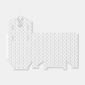 Chroom on White Knitting Ribbon Awareness Print Bedankdoosjes (Uitgevouwen)