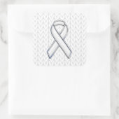 Chroom op de Witte Breiende Druk van de Vierkante Sticker (Tas)