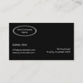 Chroom op zwart Visitekaartje (Achterkant)