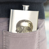Chroom Schedel Fles Flacon (Voorbeeld)