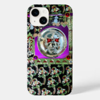 CHROOM SKULL BLACK GREEN RED PAARSE GEM STONES