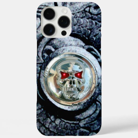 CHROOM SKULL MET FANTASY GRIFFINS Case-Mate iPhone CASE (Achterkant)