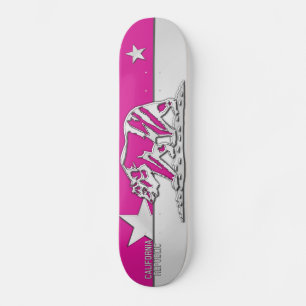Chroom van de REPUBLIEK CALIFORNIA op Hot Pink Skateboard