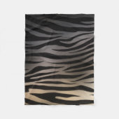 Chroomeffect Zebra afdrukken Fleece Deken (Voorkant)
