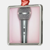 Chroommicrofoon Metalen Ornament (Links)