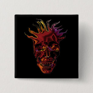 chroomschuim vierkante button 5,1 cm