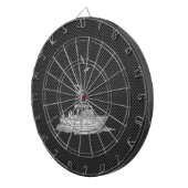 Chroomstijl Gevist op koolstofvezel Dartbord (Voorkant Rechts)