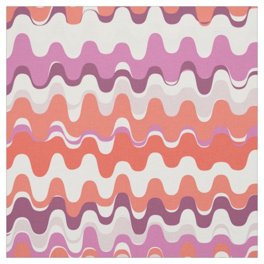 Chroze oranje abstract golfpatroon met kleurrijke stof (Swatch)