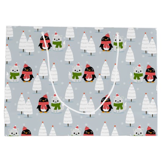 Chrsitmas Trees, pinguïns en katten Groot Cadeauzakje (Achterkant)