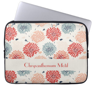  chrysant motief japans patroon laptop sleeve