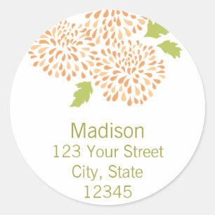 chrysant retour adres envelop afdichting ronde sticker