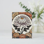 chrysanten briefkaart (Staand voorkant)