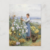 chrysanten | Daniel Ridgway Knight Briefkaart (Voorkant)