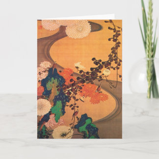 Chrysanten door een stroom kaart