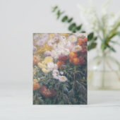 Chrysanten door Gustave Caillebotte Briefkaart (Staand voorkant)