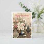 Chrysanten, jubileum  briefkaart (Staand voorkant)