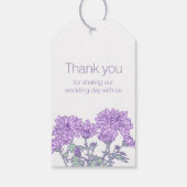 Chrysanten paarse bloemen cadeau labels cadeaulabel (Achterkant)