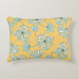 chrysantenbloemen, oosters patroon. accent kussen
