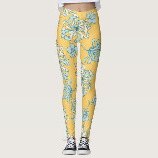 chrysantenbloemen, oosters patroon. leggings