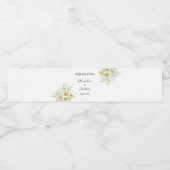 Chrysanthem groen Vrijgezellenfeest koppels bruilo Waterfles Etiket (Enkel label)