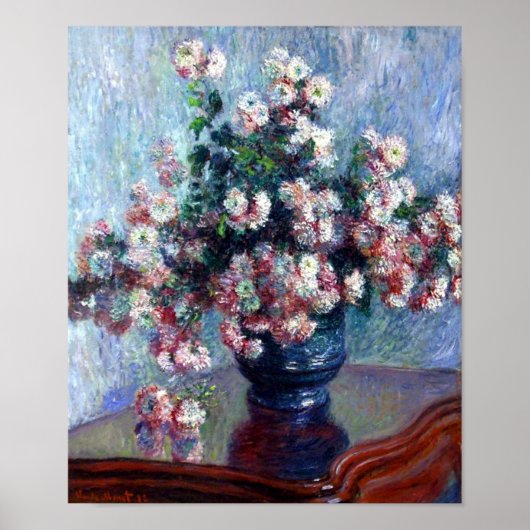 Chrysanthema van Claude Monet Poster (Voorkant)