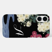 Chrysanthema's, stromend water, Japanse Floral Case-Mate iPhone Case (Achterkant (horizontaal))