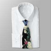 Chrysanthema's, stromend water, Japanse Floral Stropdas (Gebonden)