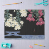 Chrysanthema's, stromend water, Japanse Floral Tissuepapier (Craft)