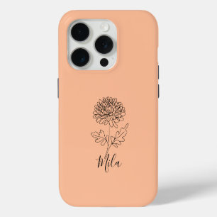 Chrysanthème de naissance personnalisé de novembre