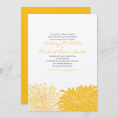 Chrysanthème Faire-part de mariage (Devant / Derrière)