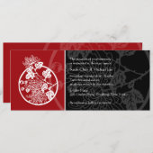 Chrysanthème Faire-part de mariage (Devant / Derrière)